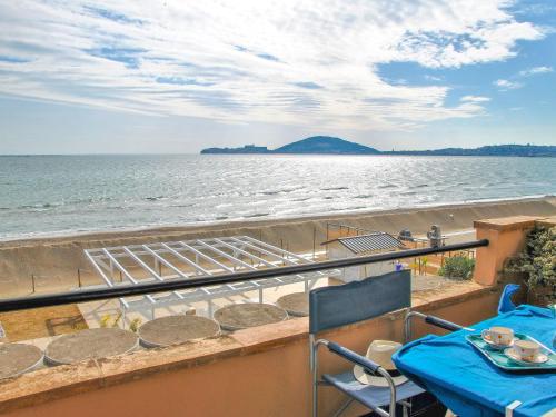 a balcony with a view of the ocean at Apartment Sul mare by Interhome in Vendicio
