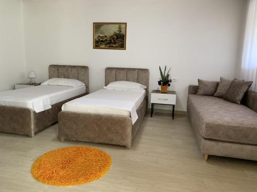 Postel nebo postele na pokoji v ubytování Olive house.