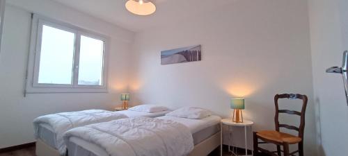 Posteľ alebo postele v izbe v ubytovaní Valparaiso-Vue Mer-2 ch-Garage-Sables d olonne