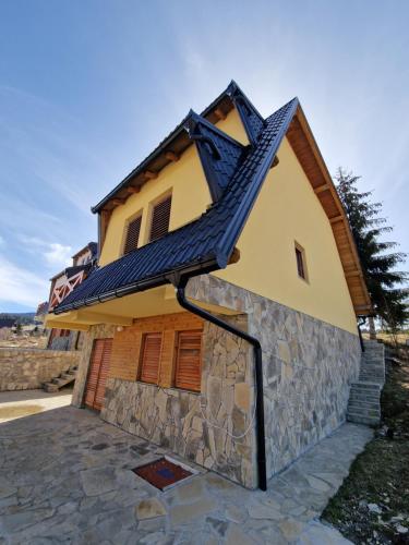 a house with a metal roof on top of it at Villa Rustica in Šišava