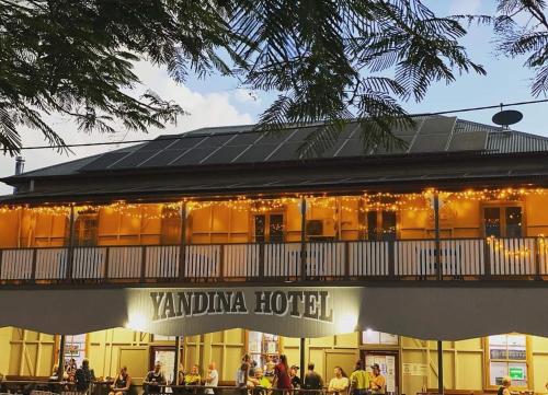 a building with a sign that reads pandiana hotel at Yandina Hotel in Yandina