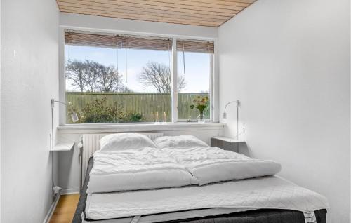 スケーエンにあるNice Home In Skagen With Wifiの窓付きの白い部屋のベッド1台