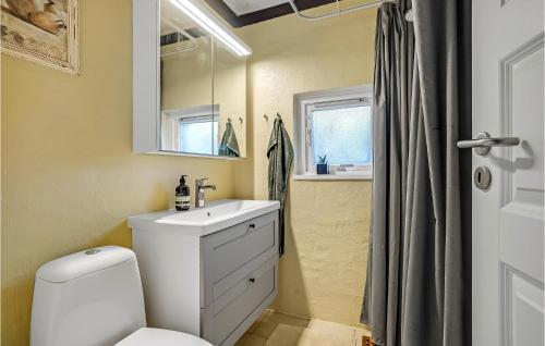 Koupelna v ubytování 3 Bedroom Amazing Home In Knebel