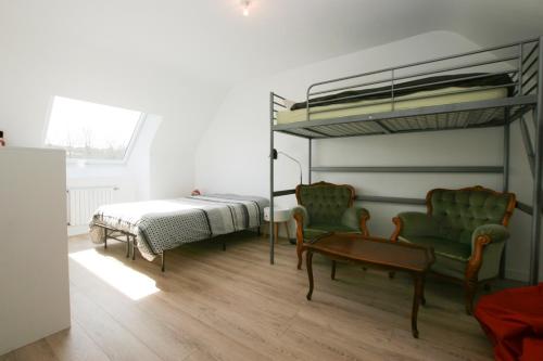 Postel nebo postele na pokoji v ubytování La " Villa " du JET