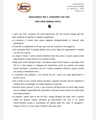 Πιστοποιητικό, βραβείο, πινακίδα ή έγγραφο που προβάλλεται στο Agriturismo Alturetta