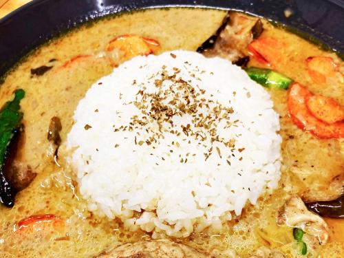 a pile of white rice in a bowl of food at 柏島ヴィレッジ in Otsuki