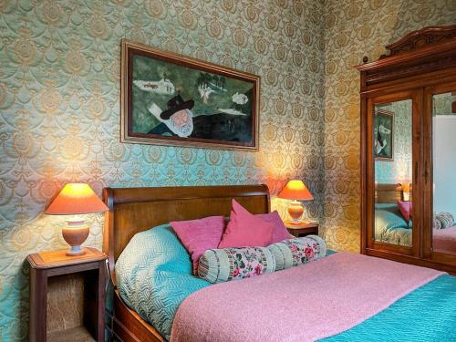 Posteľ alebo postele v izbe v ubytovaní La Souveraine - Cottage - Château Le Bas Bleu