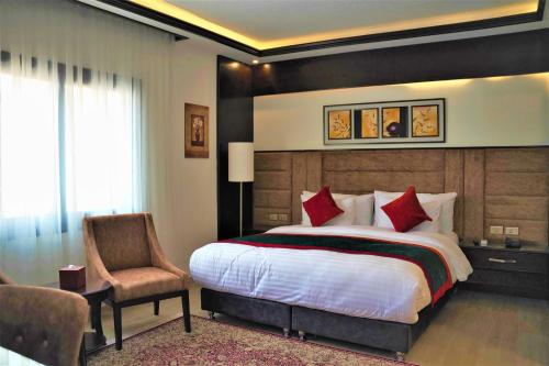 Katil atau katil-katil dalam bilik di Petra Canyon Hotel