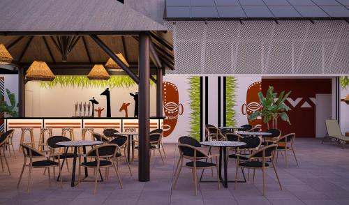 Medplaya Hotel Flamingo Oasisにあるレストランまたは飲食店
