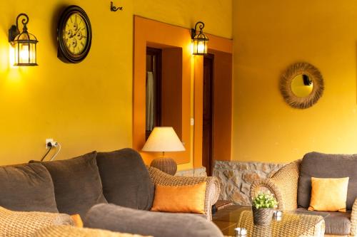Χώρος καθιστικού στο Chalet El Ñeru
