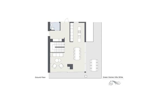 a floor plan of a house at Design Villa M by Pferd auf Wolke in Gortipohl