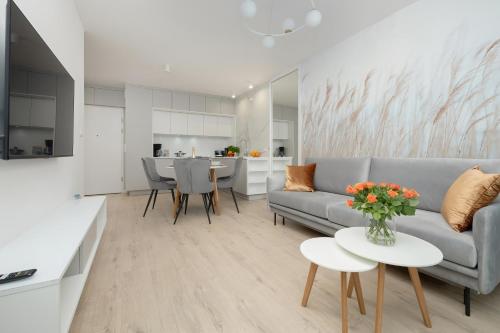 Χώρος καθιστικού στο Seaside Apartamenty Bałtycka 22 Kołobrzeg, parking w cenie