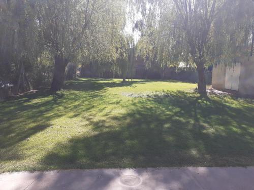 a large green yard with trees and grass at Mi lugar de encuentro. in General Roca