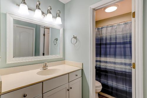 a bathroom with a sink and a toilet at Egrets Pointe, Unit 492 in Edisto Island