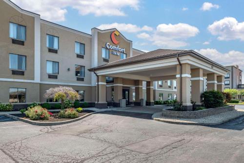 a rendering of a hotel with a courtyard inn at Comfort Inn Plainfield - Indianapolis Airport in Plainfield