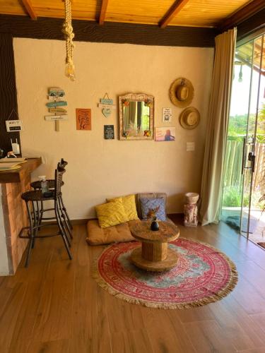 Χώρος καθιστικού στο Loft Mandalua