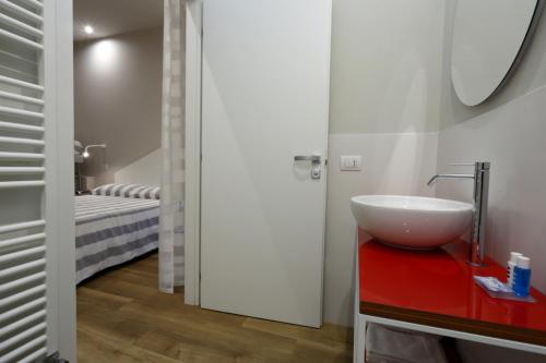 Koupelna v ubytování Hotel Aurea