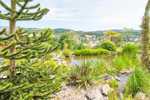 a garden with succulent plants and a cactus at Maarberg Resort in Schalkenmehren