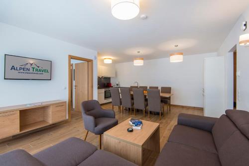 Χώρος καθιστικού στο Apartment Dorf Wagrain Alpenleben by AlpenTravel