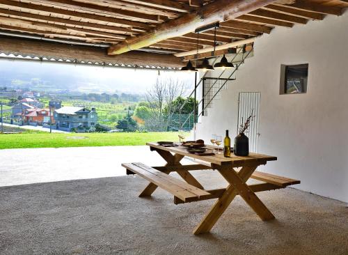 Balkón alebo terasa v ubytovaní Enoturismo Casa de Chantada