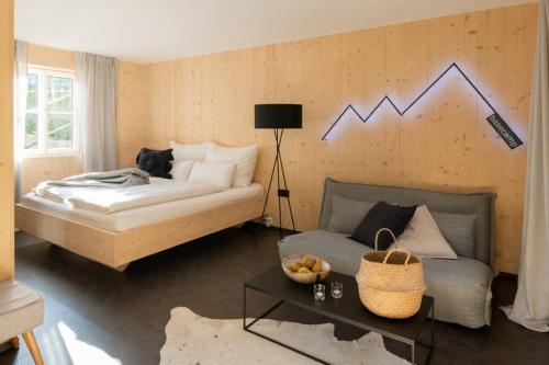 Posteľ alebo postele v izbe v ubytovaní Basecamp Salzkammergut - Exklusives Apartment mitten im Salzkammergut