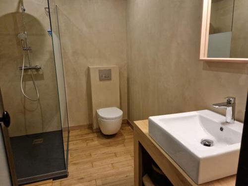 Koupelna v ubytování Gîte « domaine de l’oustal nau »