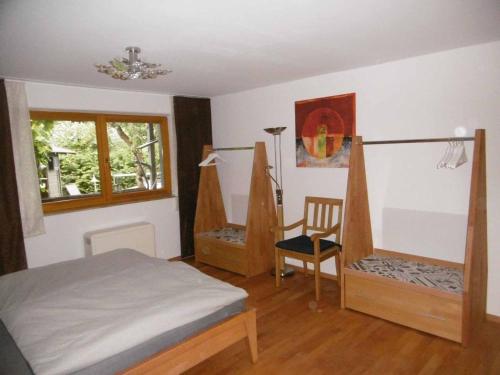 Postel nebo postele na pokoji v ubytování Mühlenwörth Relax Quartier