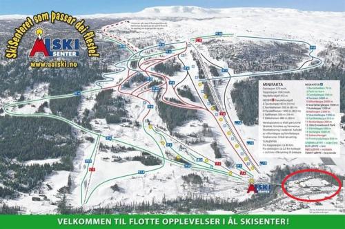 a map of the ski lift at the lodge at Actif 106 - Hallingheim apartment ski inn/ski ut in Ål