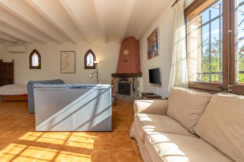 Ruang duduk di Casita en Begur