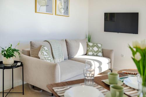 TV a/nebo společenská místnost v ubytování Apartment Klara