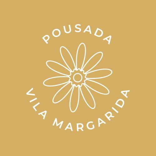a label with a flower and the words polished artificial margarine at Pousada Vila Margarida in Chapada dos Guimarães