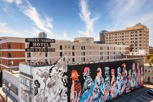 a mural on the side of a building in a city at The Varden - A Boutique Micro Hotel - #25 in Long Beach