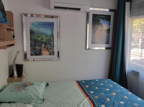 Posteľ alebo postele v izbe v ubytovaní Magnifique appart neuf 6 pers CLIMATISE grande terrasse amenagee