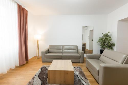 Ruang duduk di Nadland Apartment Wehlistrasse