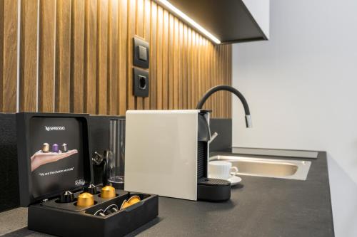 Dapur atau dapur kecil di Ostrakon Suites