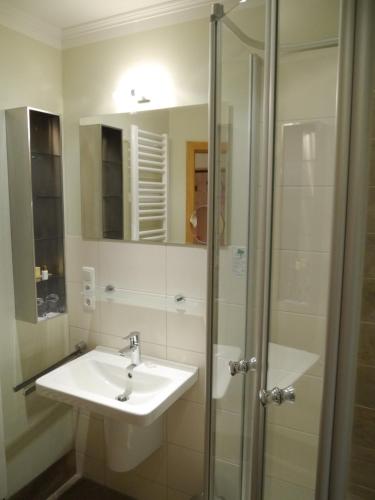 Koupelna v ubytování Hotel Gasthof Fellner