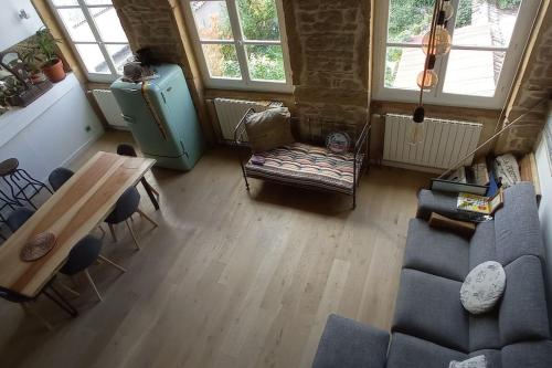 Posezení v ubytování Lyon : typical loft flat 10 guests max