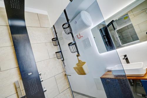 een badkamer met een douche en een wastafel bij Le Yang - T3 Cosy & moderne à Saint Denis in Saint-Denis