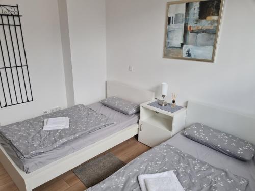 Postel nebo postele na pokoji v ubytování Erdgeschosswohnung in Marl