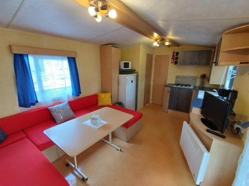 Televiisor ja/või meelelahutuskeskus majutusasutuses Mobil-home 5 places dans camping familial