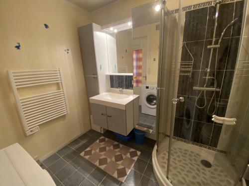 Kúpeľňa v ubytovaní Appartement 4 pers. à Fouras, proche plage avec cour ensoleillée et stationnement - FR-1-709-37