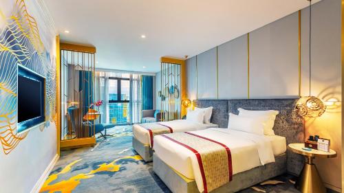 Katil atau katil-katil dalam bilik di Won Majestic Hotel Cambodia