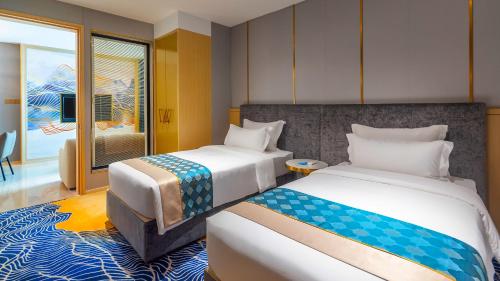 Katil atau katil-katil dalam bilik di Won Majestic Hotel Cambodia