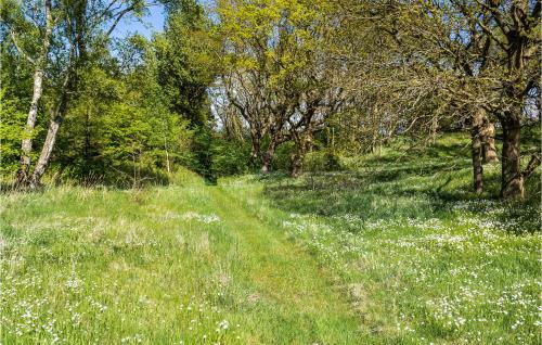 a path through a field of grass with trees at One-Bedroom Apartment In Storvorde in Storvorde