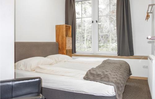 een slaapkamer met een bed en een raam bij 2 Bedroom Awesome Apartment In Monschau in Monschau