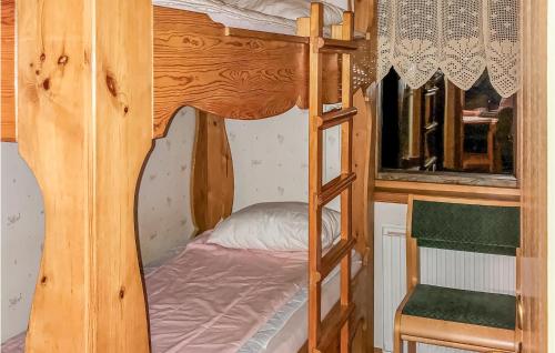 a bedroom with a bunk bed with a ladder at Beautiful Home In Idre With 2 Bedrooms in Idre