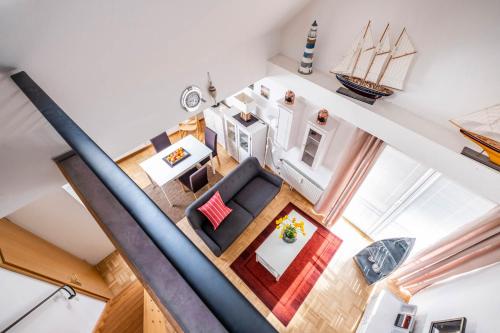 Postel nebo postele na pokoji v ubytování Haus Seemeile Wohnung 2 13
