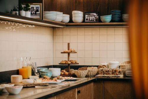 Η κουζίνα ή μικρή κουζίνα στο Boutique-Hotel Zur alten Post - Stammhaus