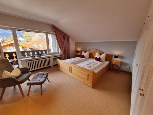 Postel nebo postele na pokoji v ubytování AlpenHorizont