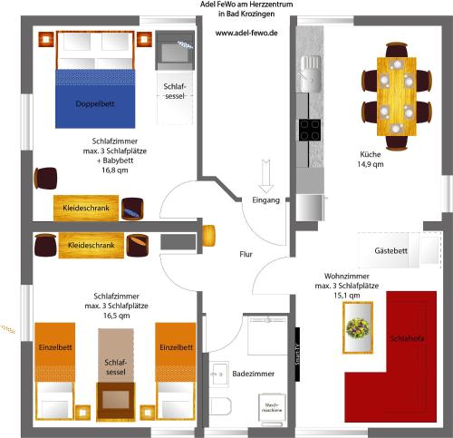 Planimetria di Adel FeWo am Herzzentrum